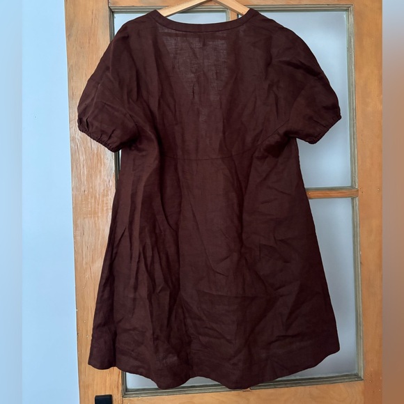 Linen Tie-Front Mini Dress Dress xs NWT Banana Republic - Picture 3 of 4
